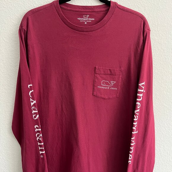 Texas A&M Aggies Vineyard Vines M Long Sleeve Tee Size Medium - Picture 1 of 10
